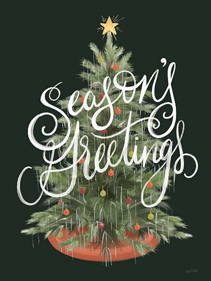 House Fenway FEN825 - FEN825 - Season's Greetings - 12x16 Christmas, Holidays, Tree, Christmas Tree, Season's Greetings, Typography, Signs from Penny Lane