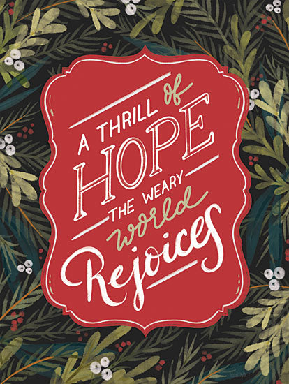 House Fenway FEN826 - FEN826 - A Thrill of Hope - 12x16 A Thrill of Hope, Christmas, Holidays, Christmas Music, Song, Greenery, Typography, Signs from Penny Lane