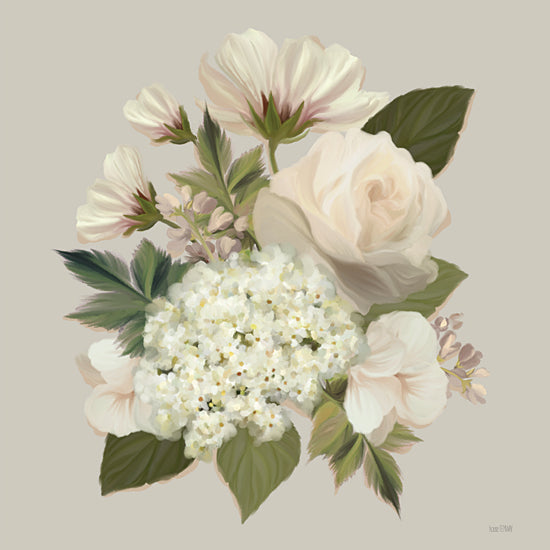 House Fenway FEN863 - FEN863 - Heirloom Bouquet - 12x12 Flowers, Hydrangeas, Heirloom Hydrangeas, Bouquet, Spring, White Hydrangeas, Pink Flowers from Penny Lane