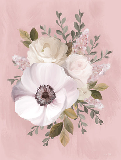 House Fenway FEN875 - FEN875 - Pink Lover Bouquet - 12x16 Flowers, Bouquet, Spring Flowers, Spring, Greenery, Eucalyptus, Decorative from Penny Lane