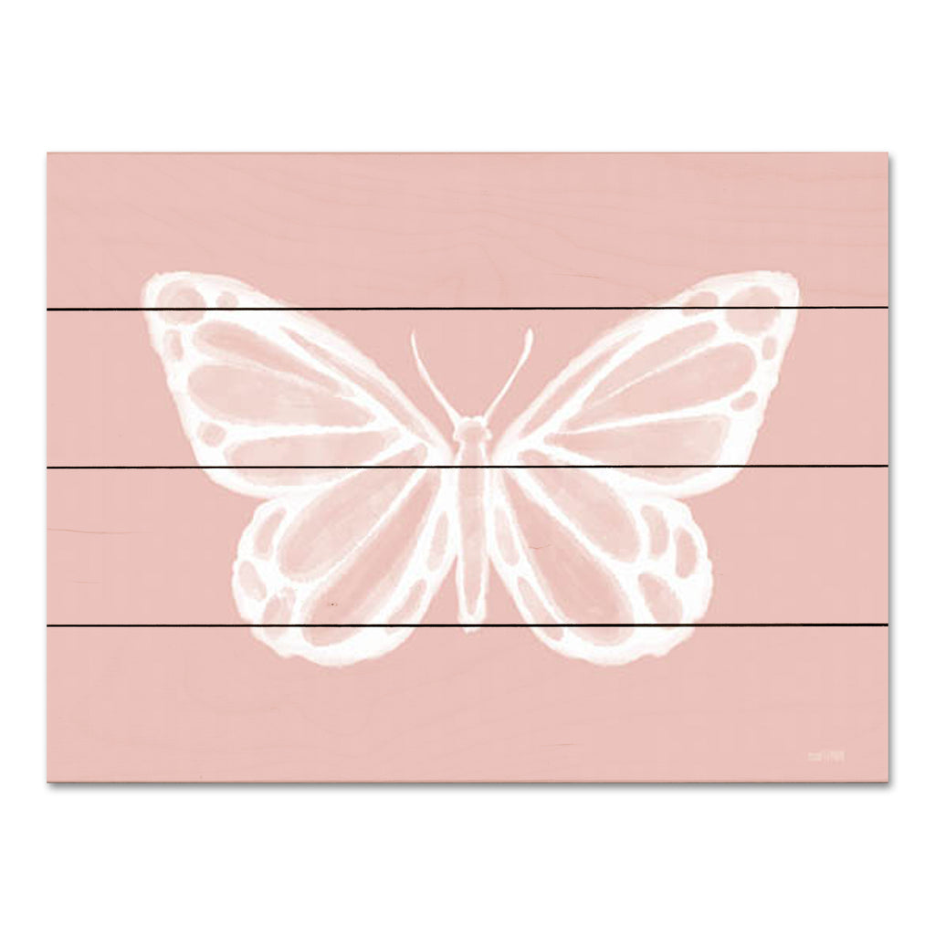 House Fenway  FEN889PAL - FEN889PAL - Blush Butterfly - 16x12 Butterfly, Silhouette, Nature, Pink and White from Penny Lane
