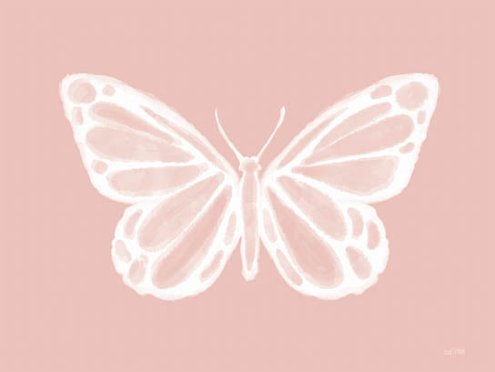 House Fenway FEN889 - FEN889 - Blush Butterfly - 16x12 Butterfly, Whimsical, Pink & White, Triptych from Penny Lane