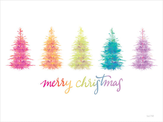 House Fenway FEN926 - FEN926 - Whimsical Merry Christmas II - 16x12 Christmas, Holidays, Merry Christmas, Typography, Signs, Textual Art, Christmas Trees, Rainbow Colors, Whimsical from Penny Lane