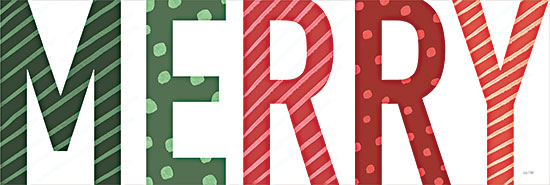 House Fenway FEN955A - FEN955A - MERRY - 36x12 Christmas, Holidays, Merry, Typography, Signs, Winter, Stripes, Polka Dots, Patterns from Penny Lane