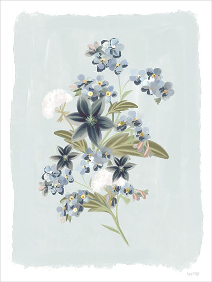 House Fenway FEN979 - FEN979 - Forget Me Nots - 12x16 Flowers, Forget Me Nots, Blue Flowers, Blooms, Botanical, Spring from Penny Lane