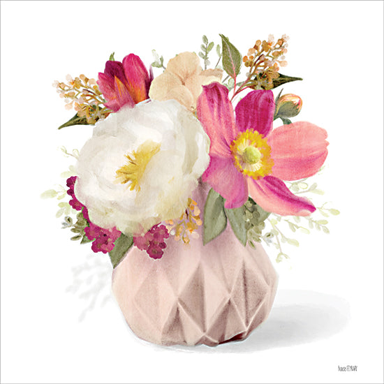 House Fenway FEN990 - FEN990 - Fuchsia Floral II - 12x12 Tropical, Flowers, White and Pink Flowers, Vase, Fuchsia Floral from Penny Lane