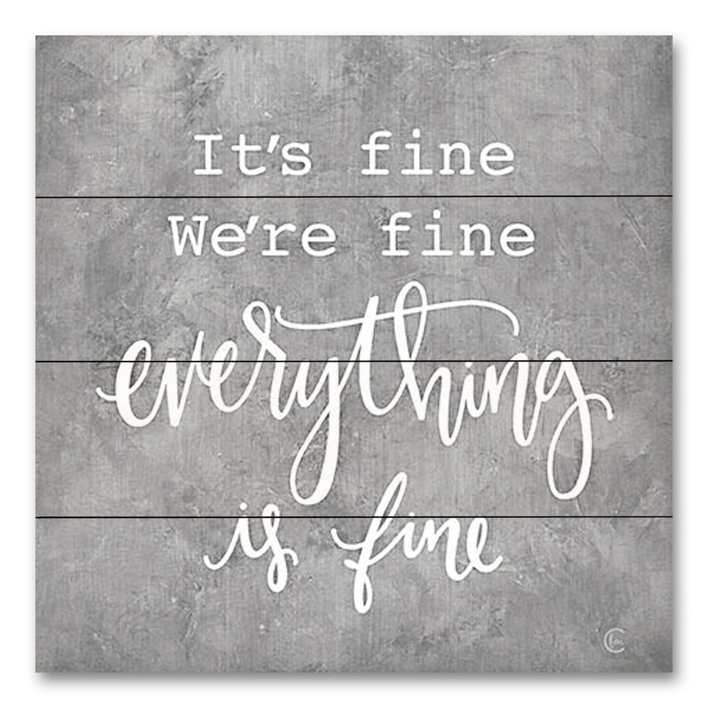Fearfully Made Creations FMC244PAL - FMC244PAL - Everything is Fine - 12x12 Inspirational, Everything is Fine, Typography, Signs from Penny Lane