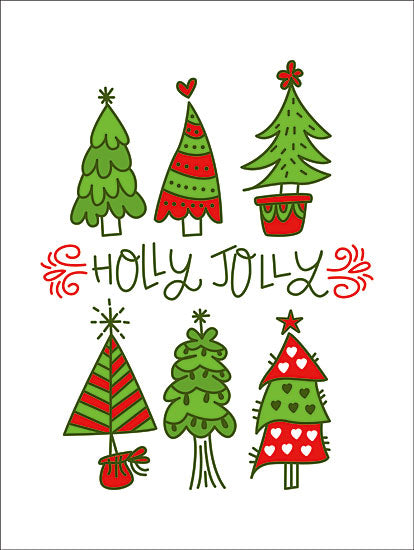 Erin Barrett FTL149 - FTL149 - Holly Jolly  - 12x12 Signs, Typography, Christmas Trees, Holly Jolly, Lyrics from Penny Lane