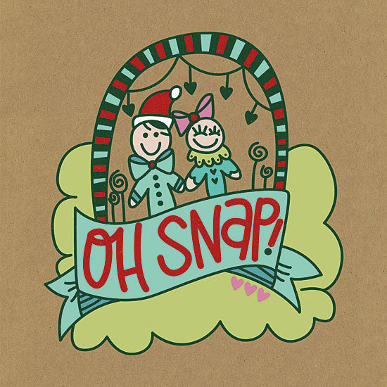 Erin Barrett FTL152 - FTL152 - Oh Snap    - 12x12 Signs, Typography, Oh Snap, Tween, Clouds, Boy and Girl, Christmas Hat from Penny Lane