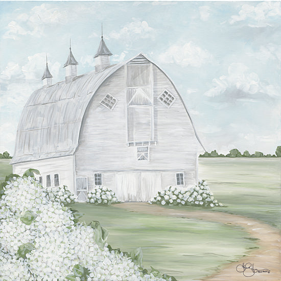 Hollihocks Art HH165 - HH165 - Mustardseed Barn - 12x12 White Barn, Mustardseed, Farm, Countryside from Penny Lane