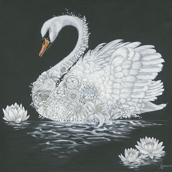 Hollihocks Art HH192 - HH192 - Leni the Swan - 12x12 Swan, Flowers, Succulents, Abstract, Floral Swan from Penny Lane