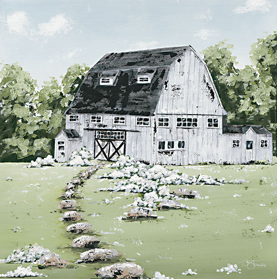Hollihocks Art Licensing HH200LIC - HH200LIC - White Barn in the Field   - 0  from Penny Lane