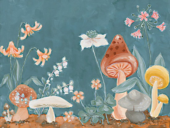 Hollihocks Art HH225 - HH225 - Many Mushrooms - 18x12 Mushrooms, Nature, Flowers, Whimsical from Penny Lane