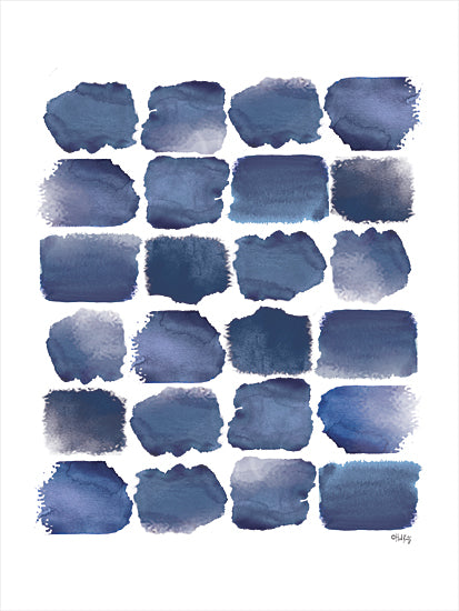 Heidi Kuntz HK125 - HK125 - Watercolor Strokes Blue I - 12x16 Abstract, Watercolor, Blue and White from Penny Lane