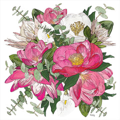 HK143 - Pink Floral Bouquet - 12x12