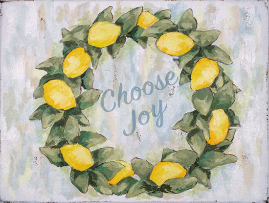 Jennifer Holden HOLD116 - HOLD116 - Choose Joy Lemon Wreath - 12x16 Choose Joy, Lemons, Wreath, Signs from Penny Lane