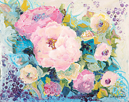 Jennifer Holden HOLD139 - HOLD139 - Fresh Florals - 16x12 Abstract, Flowers, Pink Flowers from Penny Lane