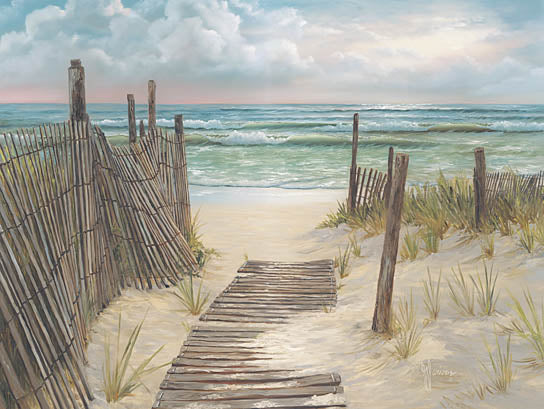 Georgia Janisse JAN197 - Path to Ocean  - Path, Ocean, Sand, Fence Coast from Penny Lane Publishing