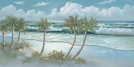Georgia Janisse JAN261 - JAN261 - Palm Trees on Coast II - 18x9 Palm Trees, Coastal, Beach, Ocean, Sand, Wave, Landscape from Penny Lane