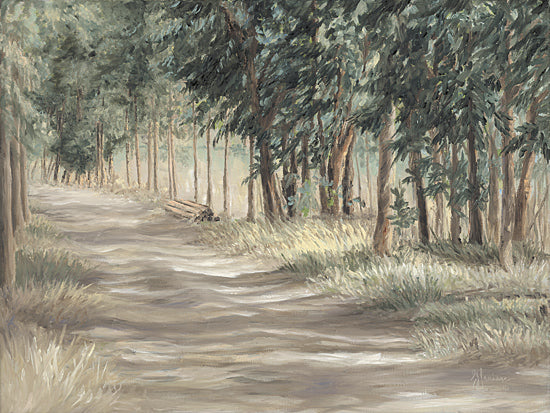 Georgia Janisse JAN311 - JAN311 - Along the Way Home - 16x12 Landscape, Path, Road, Trees, Neutral Palette, Brown, Green, Along the Way Home from Penny Lane