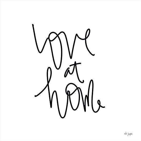 Jaxn Blvd. JAXN558 - JAXN558 - Love at Home - 12x12 Love, Home, Family, Black & White, Signs from Penny Lane