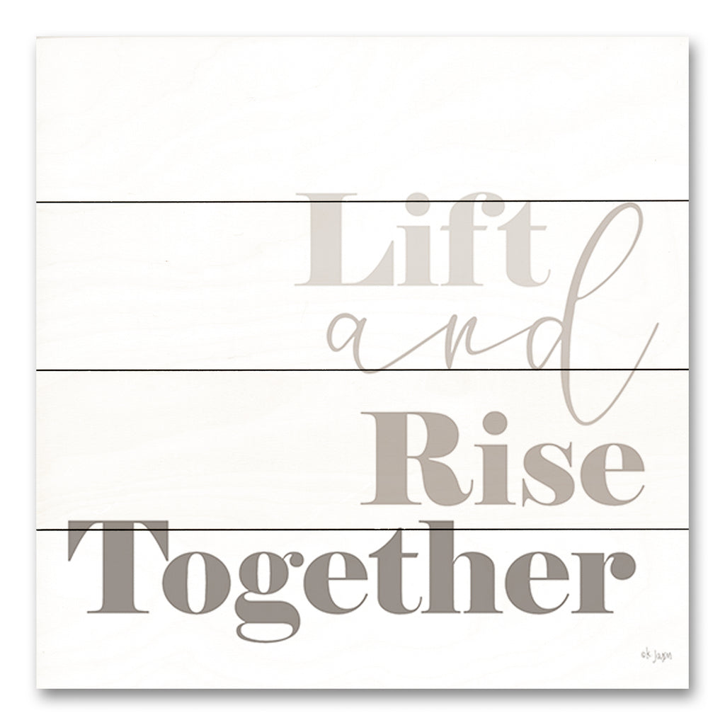 Jaxn Blvd. JAXN664PAL - JAXN664PAL - Lift and Rise Together - 12x12 Inspirational, Typography, Signs, Motivational, Lift and Rise Together, Tween, Ombre, Gray from Penny Lane