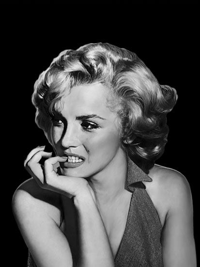 JG Studios JGS303 - JGS303 - The Thinker I - 12x16 Marilyn Monroe, Black & White, Portrait from Penny Lane
