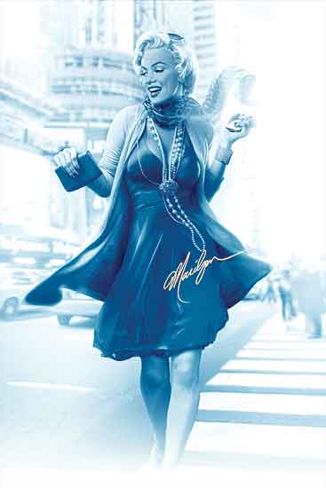 JG Studios JGS316 - JGS316 - Marilyn in the City II - 12x18 Illustrative, Marilyn Monroe, Style, Downtown from Penny Lane
