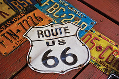 JGS322 - Route 66 License Plates     - 18x12