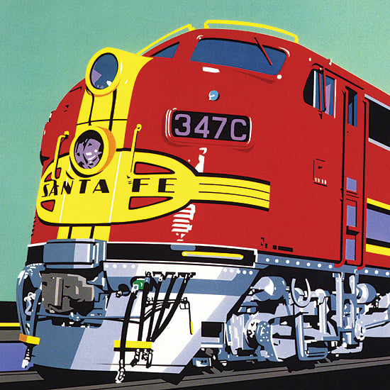 JG Studios JGS336 - JGS336 - Santa Fe Train - 12x12 Hot Rod, Vintage, Retro, Sunset, Photography from Penny Lane