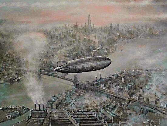 JG Studios JGS422 - JGS422 - Zeppelin - 18x12 Zeppelin, Airship, German, Landscape from Penny Lane