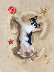 JGS454 - Sand Angel Dog - 12x16