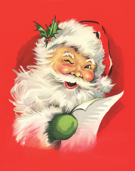 JG Studios JGS537 - JGS537 - Winking Santa - 12x16 Christmas, Holidays, Santa Claus, Winking Santa, Whimsical, Vintage, Decorative from Penny Lane