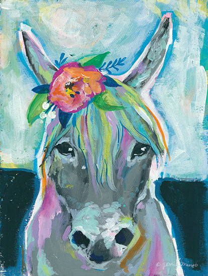 Jessica Mingo JM203 - JM203 - Sweet Cow      - 12x16 Cow, Flowers, Portrait from Penny Lane