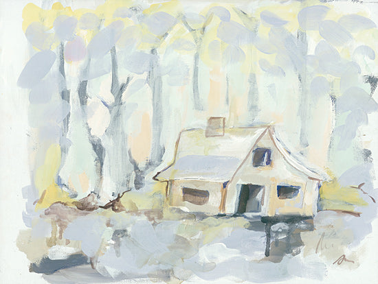 Jessica Mingo JM282 - JM282 - Neutral Cabin - 16x12 Cabin, Woods, Abstract, Lodge, Trees from Penny Lane