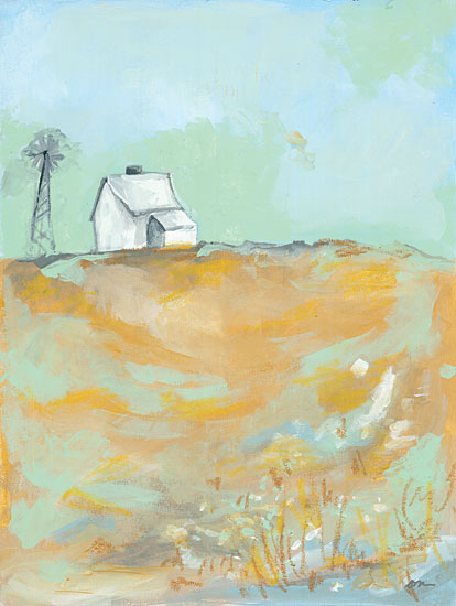 Jessica Mingo JM311 - JM311 - Seafoam House      - 12x16 House, Barn, Windmill, Abstract, Farm, Landscape from Penny Lane