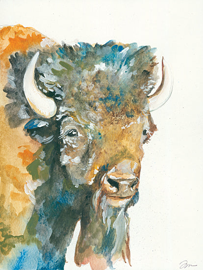 Jessica Mingo JM339 - JM339 - Regal - 12x16 Buffalo, Portrait, Watercolor from Penny Lane