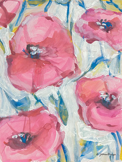 Jessica Mingo JM365 - JM365 - Colorful Floral I - 12x16 Flowers, Pink Flowers, Abstract from Penny Lane