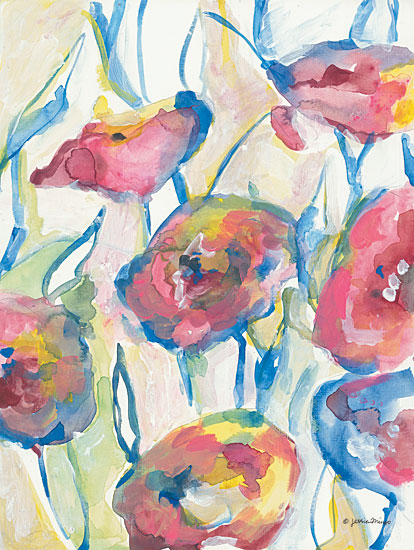 Jessica Mingo JM367 - JM367 - Colorful Floral III - 12x16 Flowers, Pink Flowers, Abstract from Penny Lane