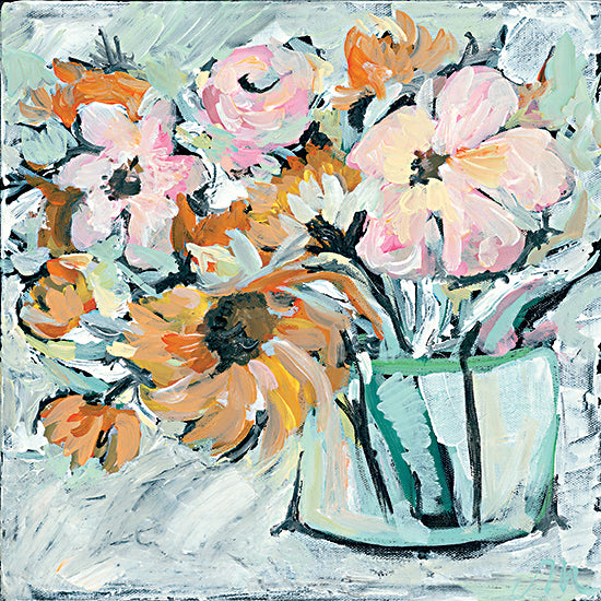 Jessica Mingo JM377 - JM377 - Meadow Flowers - 12x12 Abstract, Flowers, Glass Vase, Bouquet, Blooms, Botanical from Penny Lane