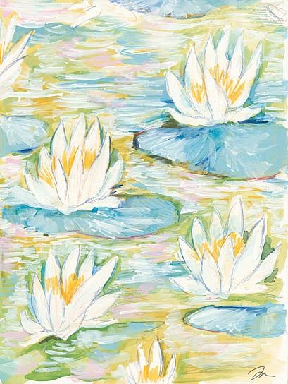 Jessica Mingo JM447 - JM447 - Sunrise Lilies - 12x16 Lilypad's, Lilies, Flowers, Pond from Penny Lane