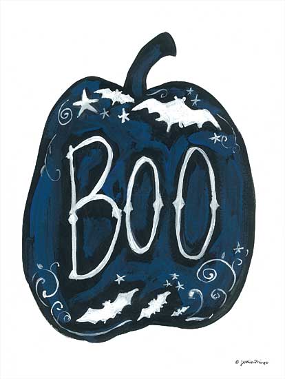 Jessica Mingo JM471 - JM471 - Boo Pumpkin - 12x16 Boo, Pumpkin, Halloween, Black & White, Halloween Icon from Penny Lane