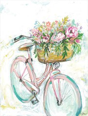 JM489 - Bicycle with Flower Basket - 12x16