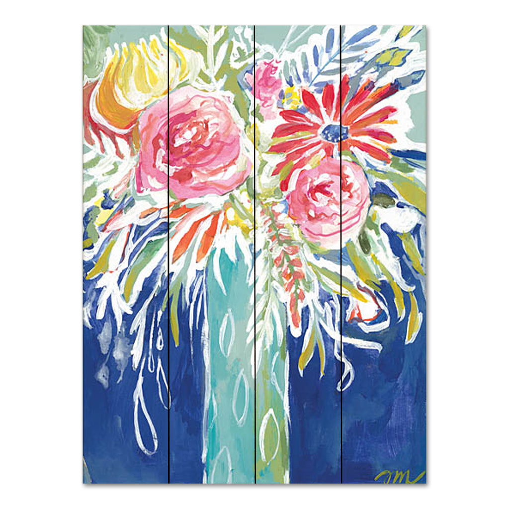 Jessica Mingo JM509PAL - JM509PAL - Ophelia's Roses - 12x16 Abstract, Flowers, Bouquet, Bright Colors, Vase, Eclectic from Penny Lane