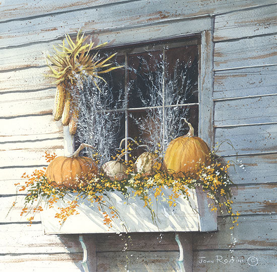 John Rossini JR161 - Window Dressing - Pumpkins, Gourds, Corn, Herbs, Dried Flowers, Window from Penny Lane Publishing