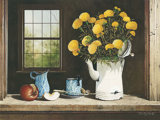 John Rossini JR336 - Not Just for Tea - Yellow Flowers, Apple, Pitcher, Window from Penny Lane Publishing