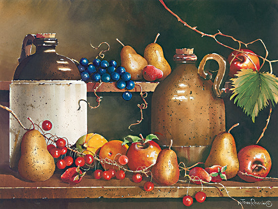 John Rossini JR367 - JR367 - A Passion for Fruit - 16x12 Still Life, Fruit, Jugs, Pears, Apples, Berries from Penny Lane
