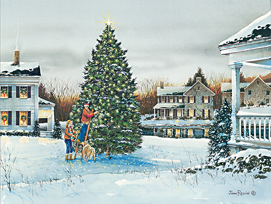John Rossini JR369 - JR369 - More Lights? - 16x12 Christmas Lights, Christmas Tree, Winter, Houses, Neighborhood from Penny Lane