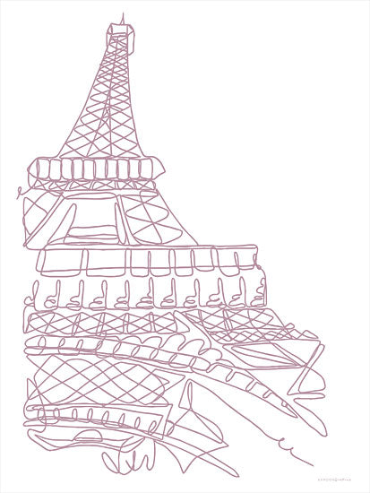 Kamdon Kreations KAM235 - KAM235 - Eiffel Tower - 12x16 Eiffel Tower, Line Drawing, Abstract, Europe, Paris, France, Travel from Penny Lane