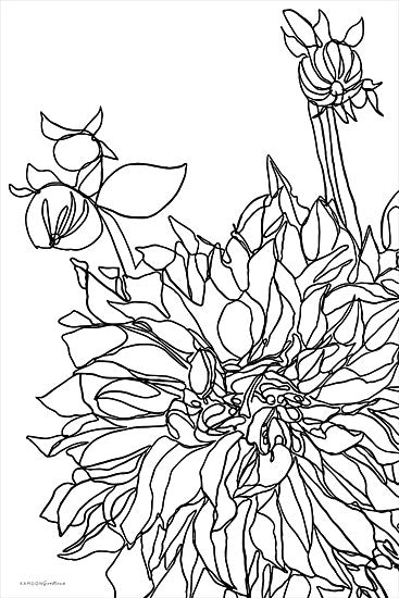 Kamdon Kreations KAM238 - KAM238 - Sunny Disposition - 12x18 Flowers, Black & White, Drawing from Penny Lane